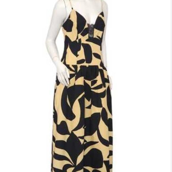Mon Renn Dresses & Skirts - Mon Renn Surreal Midi Dress, Tropical Print - Size XS